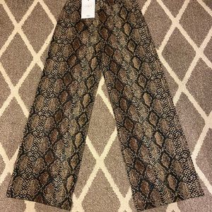 Snakeskin Print Pants